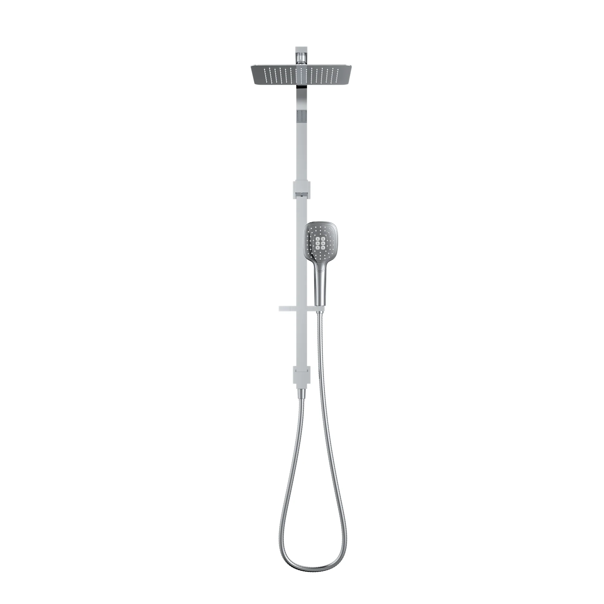 MELA - FLOVA Twin Combo Shower Set with Rail Chrome - Image 3