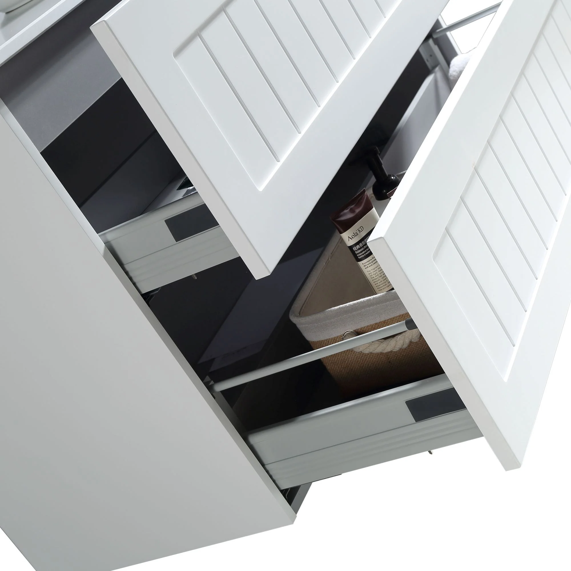 MELA - HAMPTON 1200 Matt White Wall Hung Vanity with Drawers - Image 4