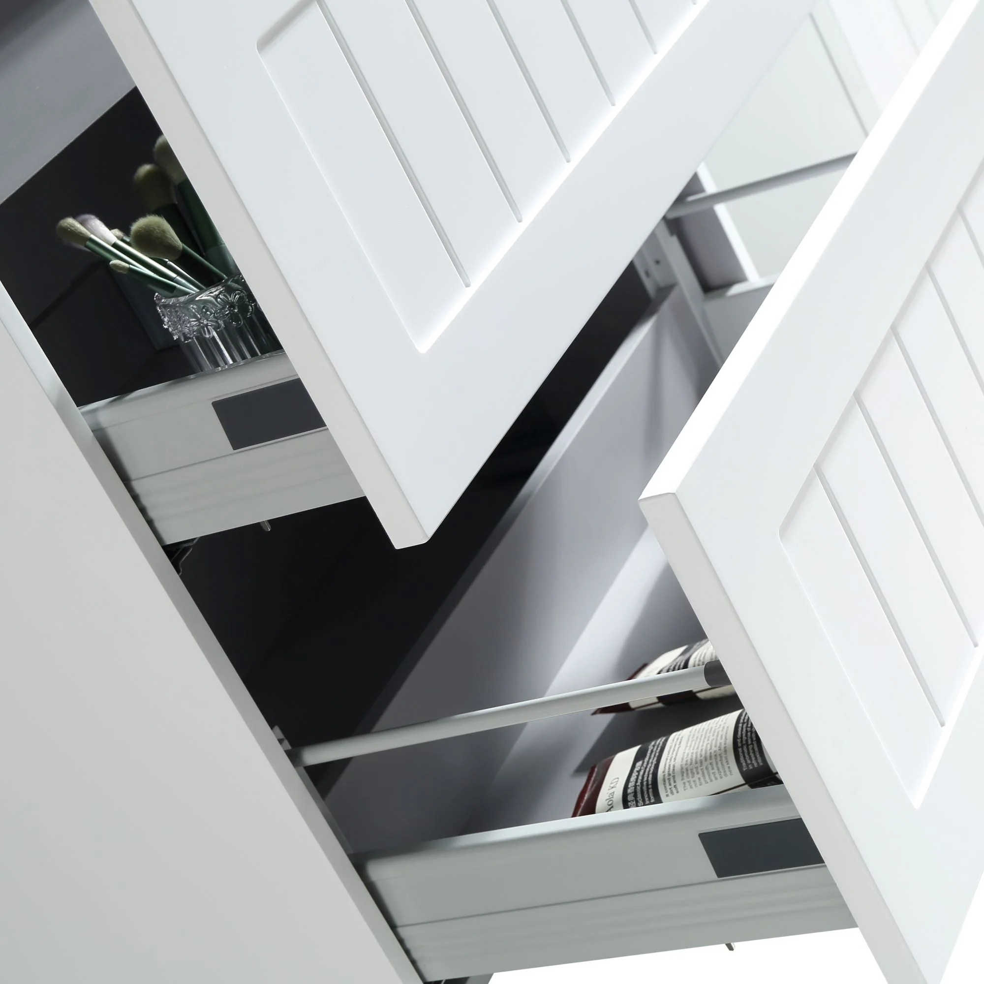 MELA - HAMPTON 600 Matt White Wall Hung Vanity with Drawers - Image 3